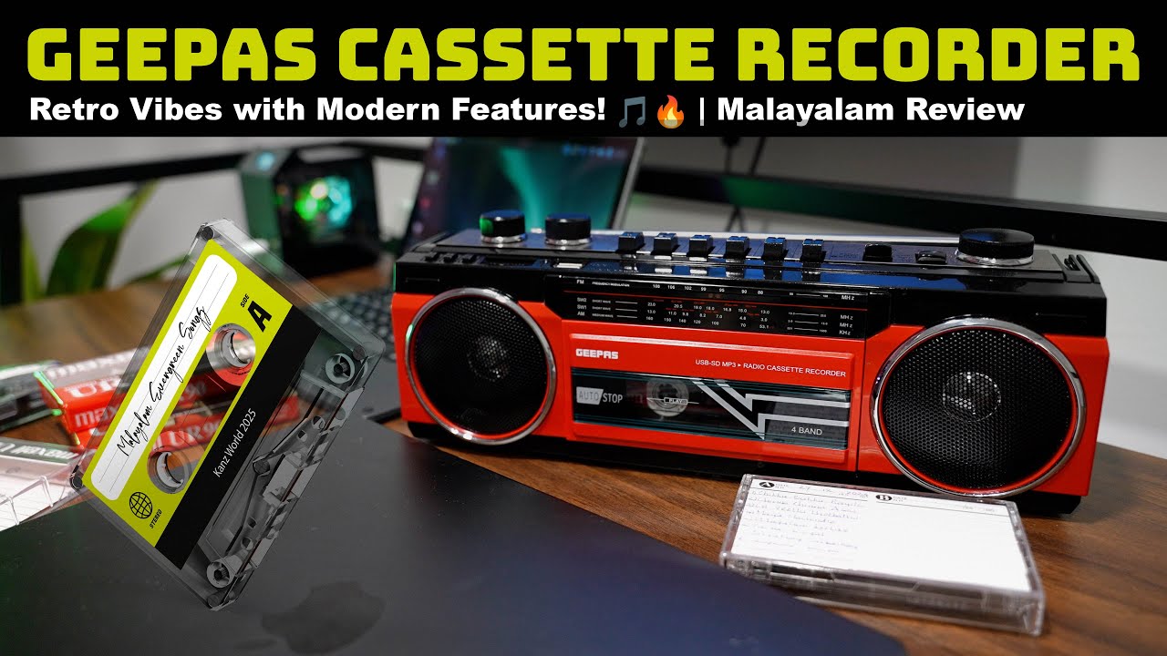 Geepas Radio Cassette Recorder Review in Malayalam | USB/SD/MP3/Bluetooth Features Explained