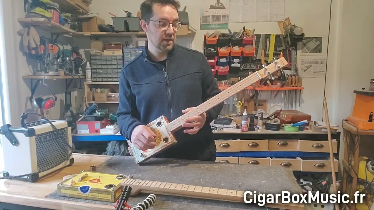 Guitares cigar box - semaine du 22/12/25 à l'atelier CigarBoxMusic.fr #cbg #cigarboxguitar #guitar