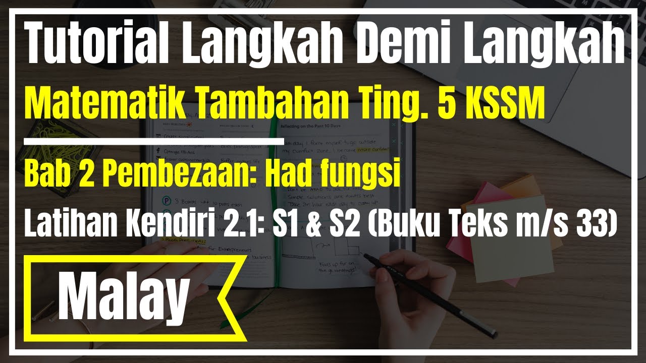 Matematik Tambahan Tingkatan 5 | Bab 2 Pembezaan | Latihan Kendiri 2.1 Soalan 1 dan 2