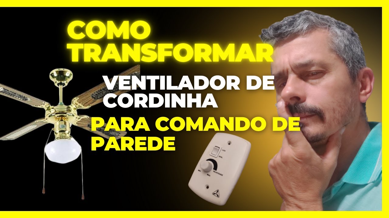 Como transformar ventilador de cordinha em comando de parede.