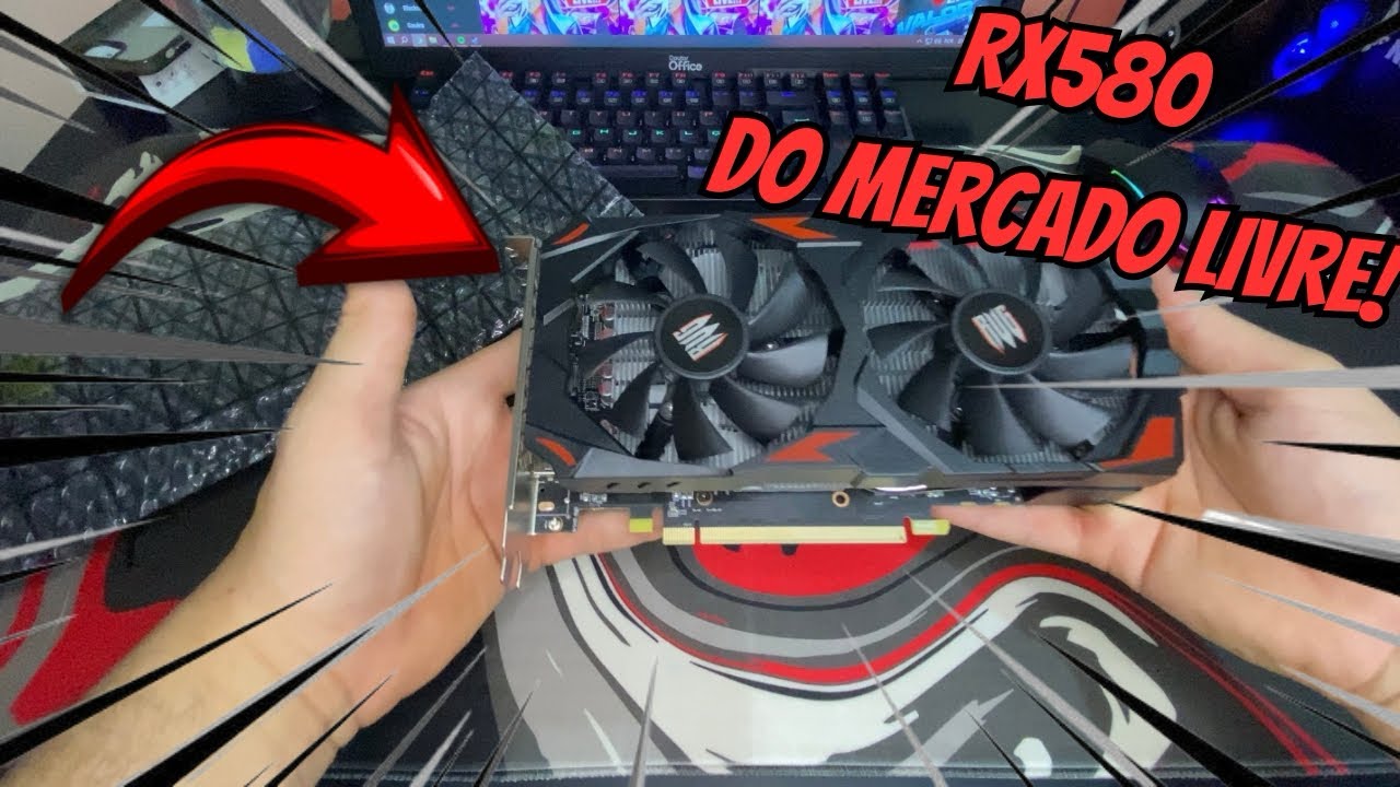 Umboxing da Placa de Video RX580 do MERCADO LIVRE! (ESPECIAL 1000 INSCRITOS)