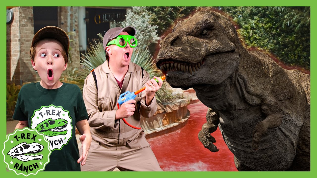 Fallen Giant T-Rex! Pool Is LAVA!🐦‍🔥 | T-rex Ranch | Superhero Cartoon for Kids | Moonbug Kids