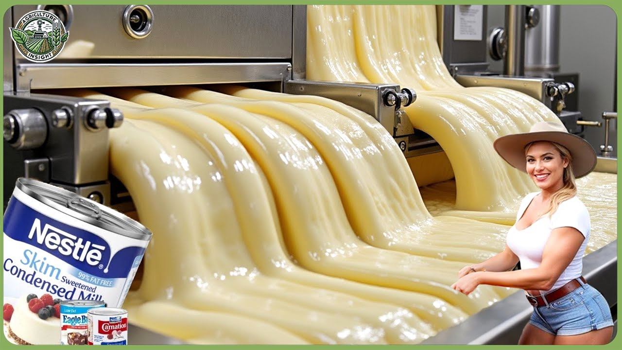 How Condensed Milk Is Made - Massive Billion Cans of Condensed Milk Processed In Factory