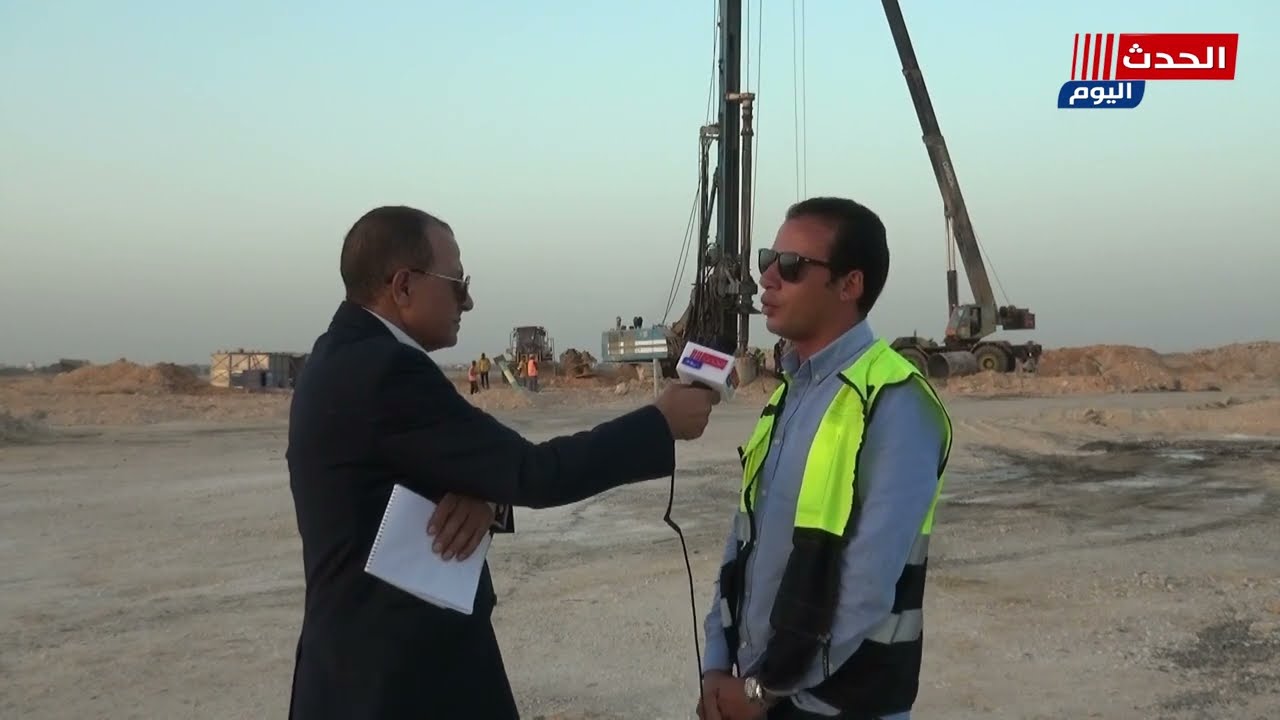 المهندس احمد فهمي مديرعام تنفيذ بشركه النيل العامه لانشاء الطرق والمهندس أحمد العزب في لقاء هام