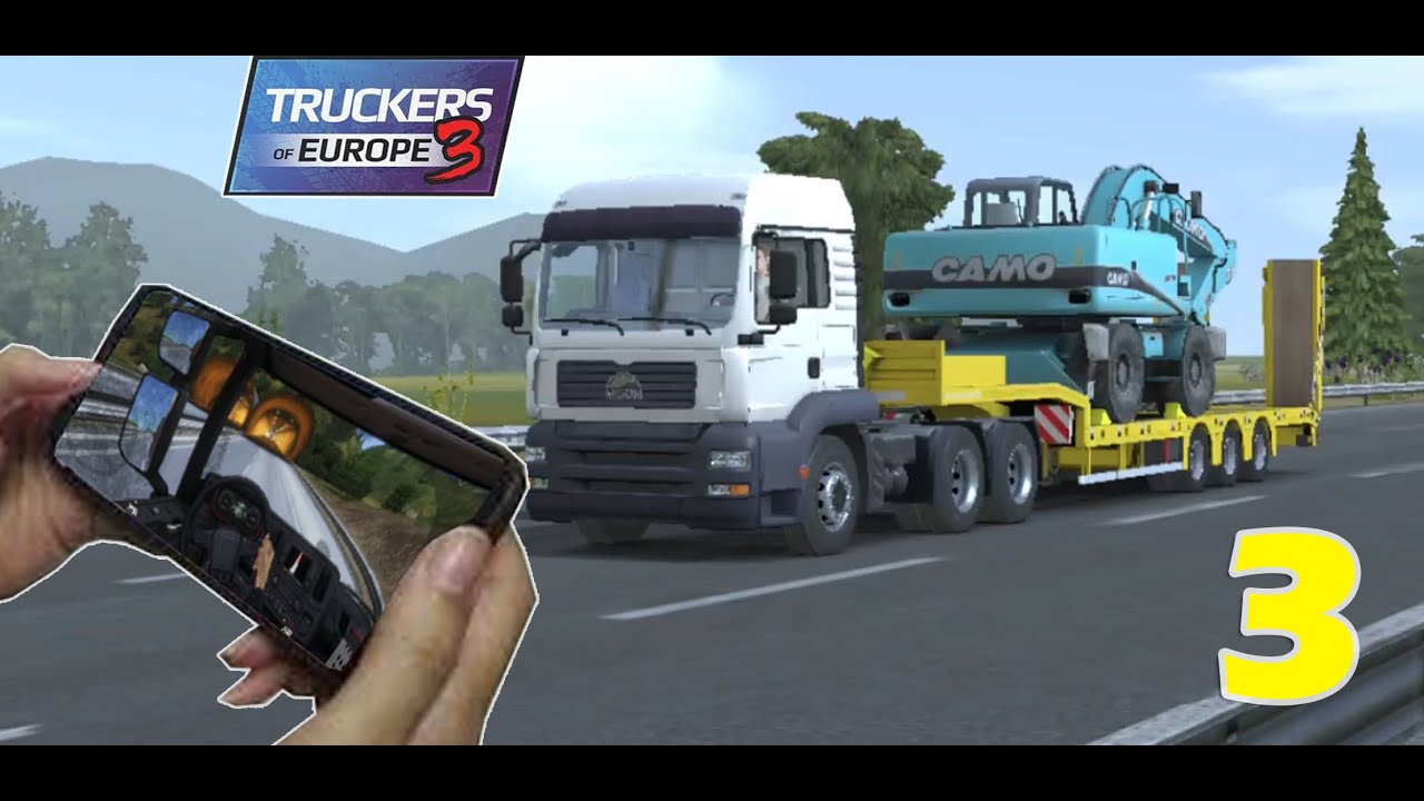 Truckers Of Europe 3|Delivering Excavator from Nuremberg to Frankfurt(Android, iOS)Truck Gameplay 03