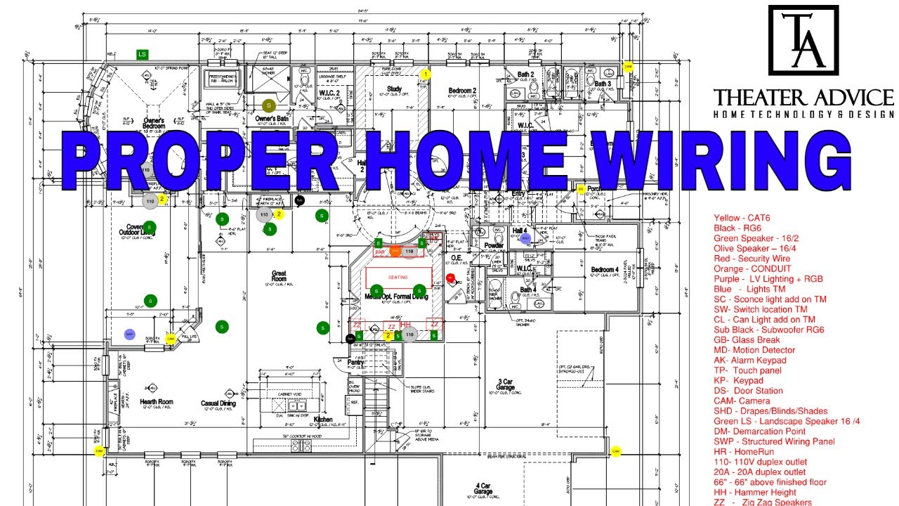 How to properly wire your home for A / V and Home Theater. We walk through and visit a job site.