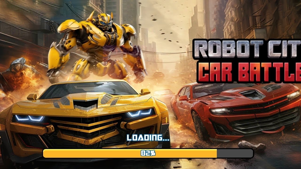 Robot city car battle 