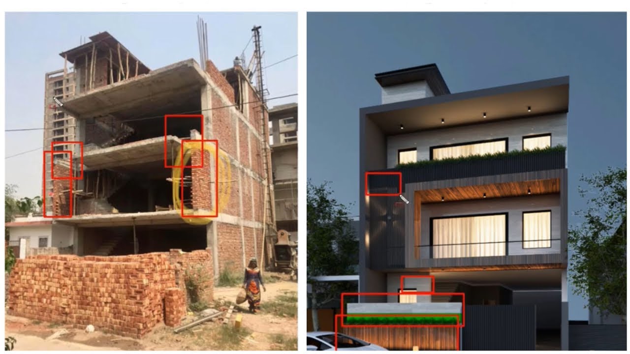 Noida Front Elevation(U.P) | Modern Elevation Design