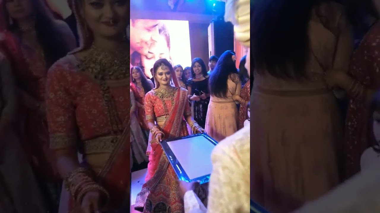 Beautiful bride surprised her groom // bride entry look #shorts #bride #ytshorts #viral