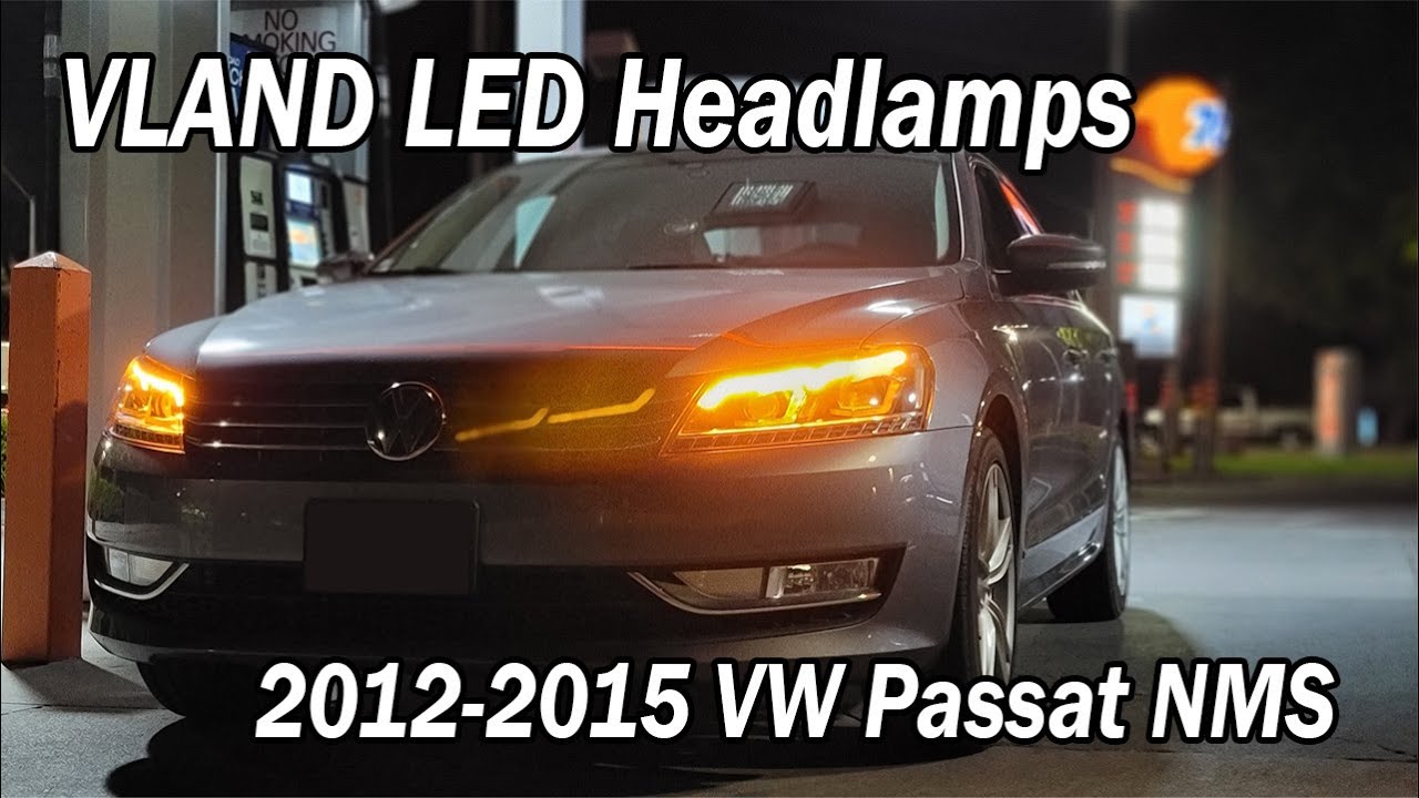 VLAND LED Headlamps Install 2012-2015 VW Passat NMS