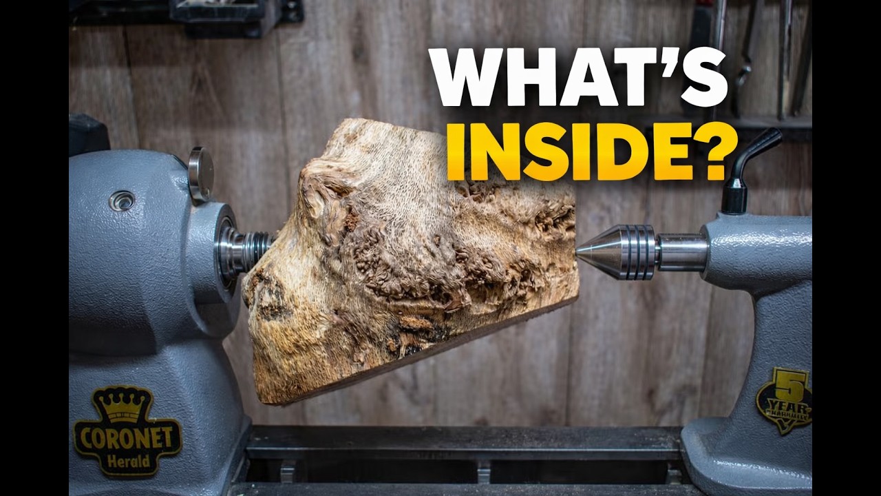 Woodturning - The Hidden Beauty Inside This Oak Burl