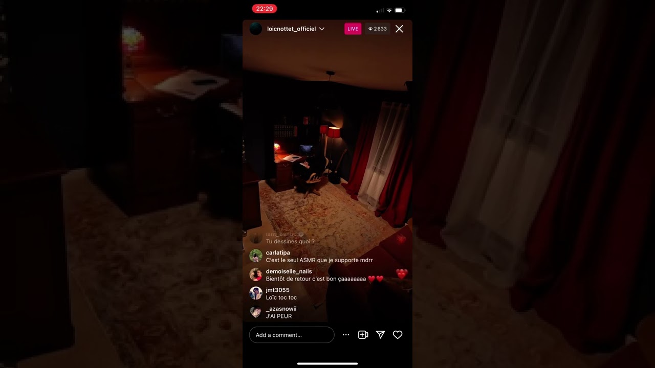 Live Instagram Loïc nottet 23/10/22