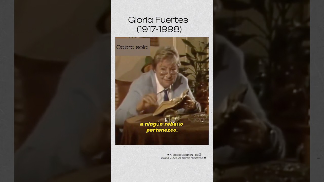 Gloria Fuertes &lsquo;Cabra sola&rsquo; #poetry #gloriafuertes