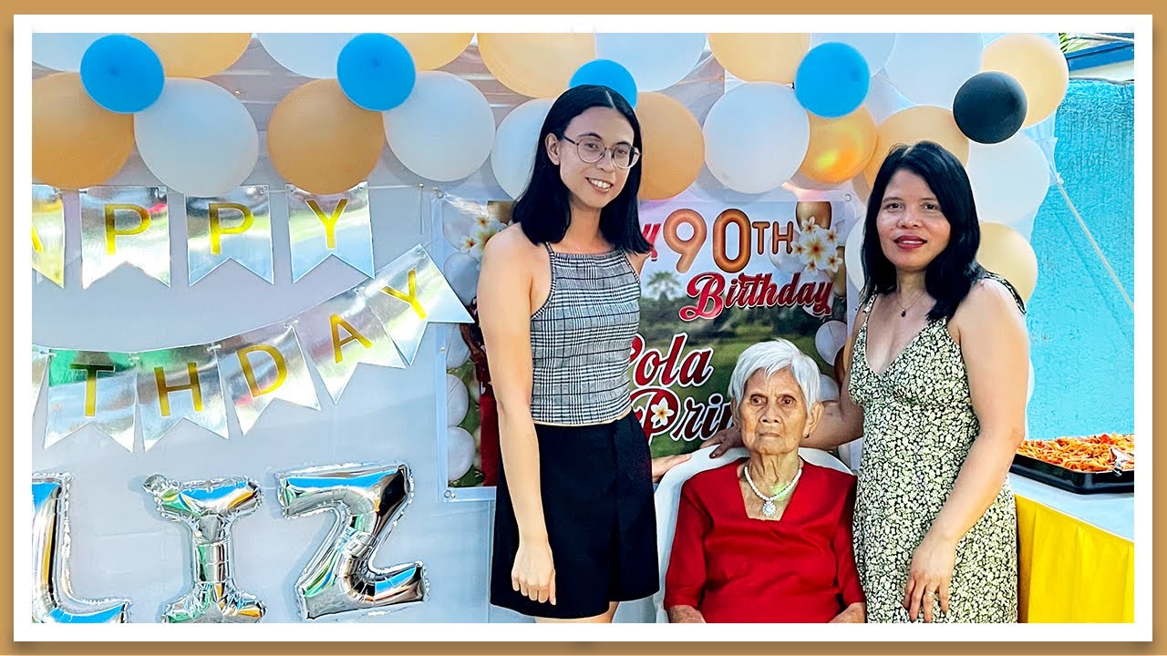 My grandma's 90TH birthday party in the Philippines | My joint birthday celebration w/ Filipino Lola