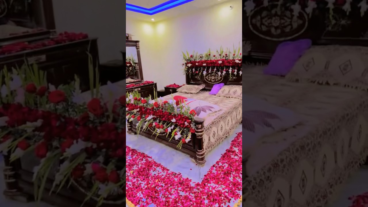 Simple wedding room decoration fresh flowers 🌹 #flowershop #ytshorts #weddingmashup#wedding #yt