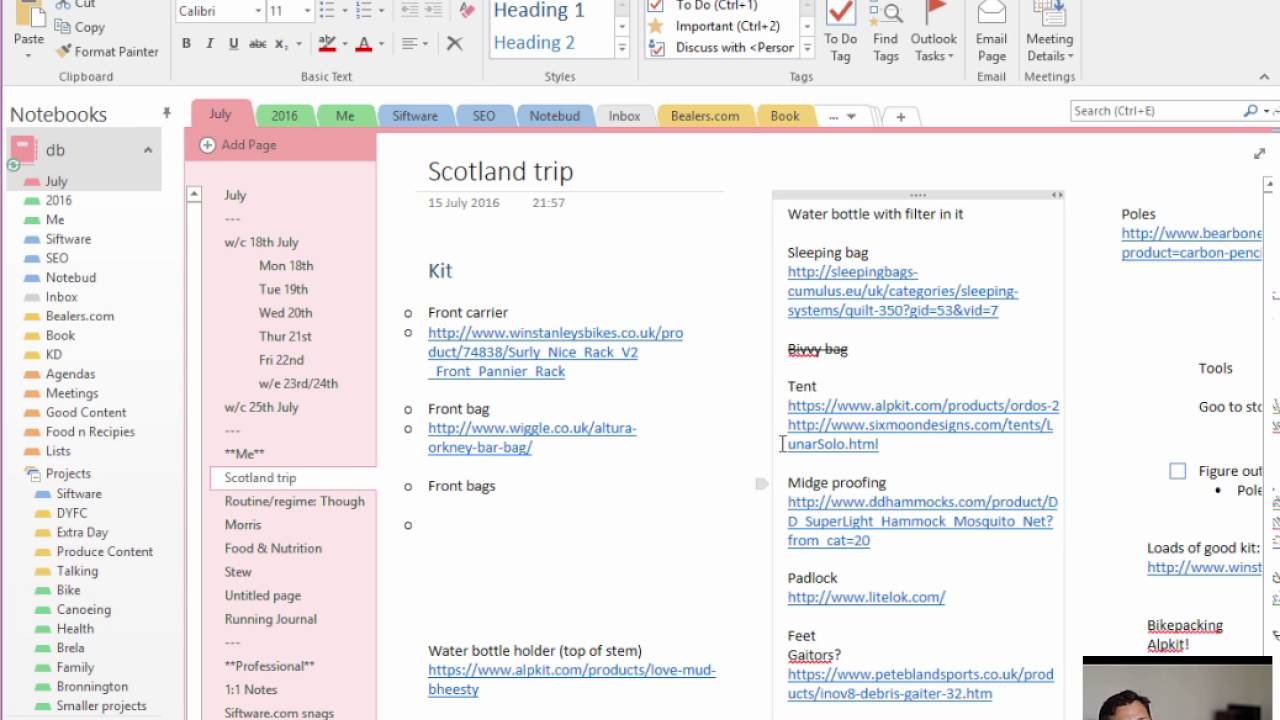 OneNote Tutorial - Example Workflows