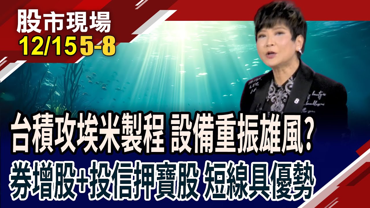台積電製程將步入埃米時代 哪些股票將重振雄風?券增股具優勢,如何搶賺年終紅包?投信押寶股做短or做長?｜20251215(第5/8段)股市現場*曾鐘玉(李蜀芳)