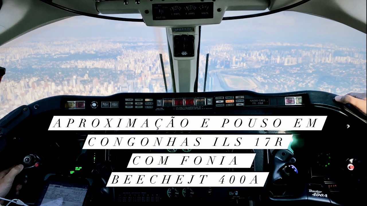 Beechjet 400A - FMS Collins 5000 Proline 4 - Approach ILS 17R SBSP - Congonhas - São Paulo - Brazil