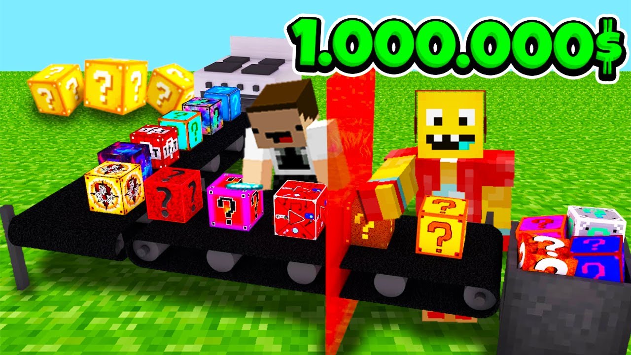 PASO de VAGABUNDO a MILLONARIO en MINECRAFT - LUCKY BLOCKS SIMULATOR