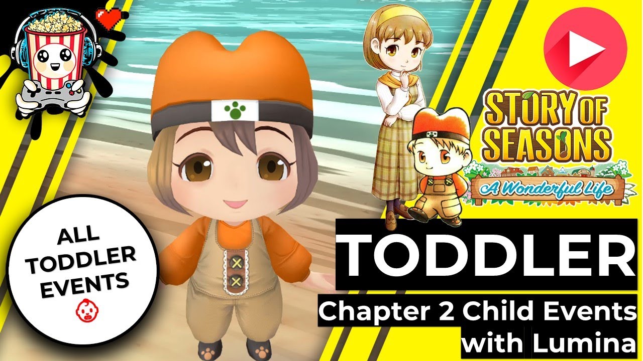 Story of Seasons - A Wonderful Life: All Toddler Events in Chapter 2 👶 Child with Lumina ❤️