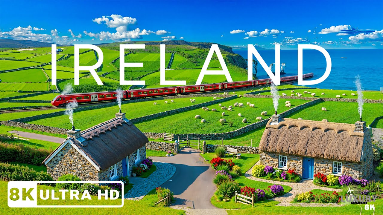 Ireland 8K UHD | Discover Unreal Coastal Cliffs, Hidden Irish Villages - VIDEO 8K UHD