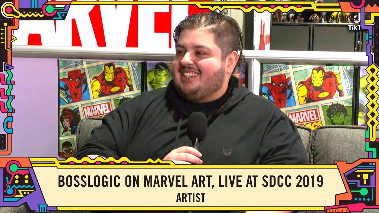 Artist Bosslogic on sampling the world for his Marvel art LIVE at SDCC 2019!