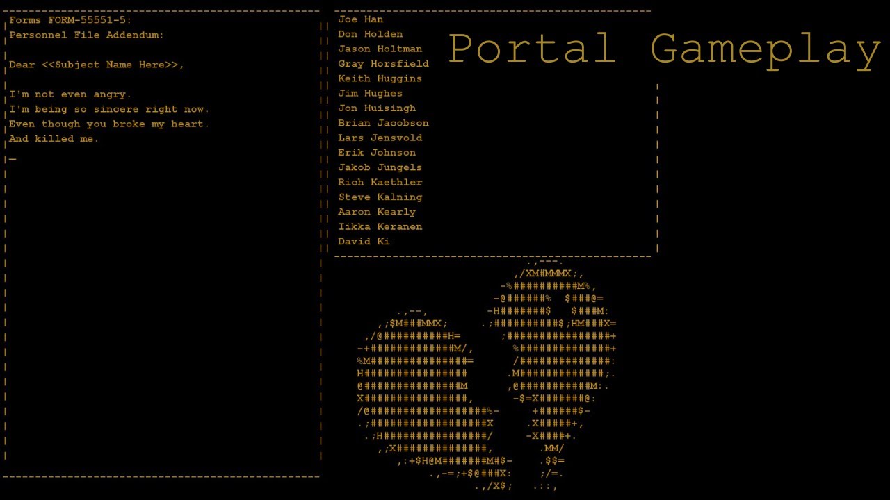 Playing Portal for the first time