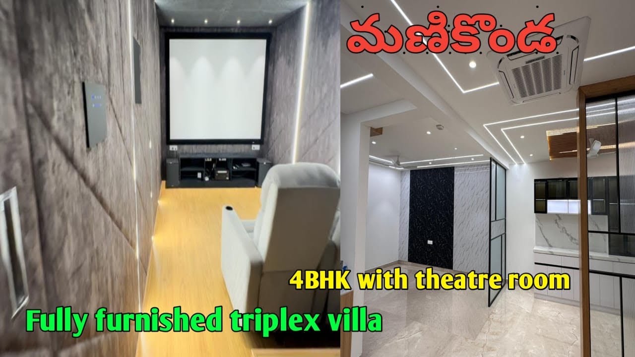 || 4225 Sft || Fully furnished triplex villa for sale in gated community, Manikonda,Hyderabad
