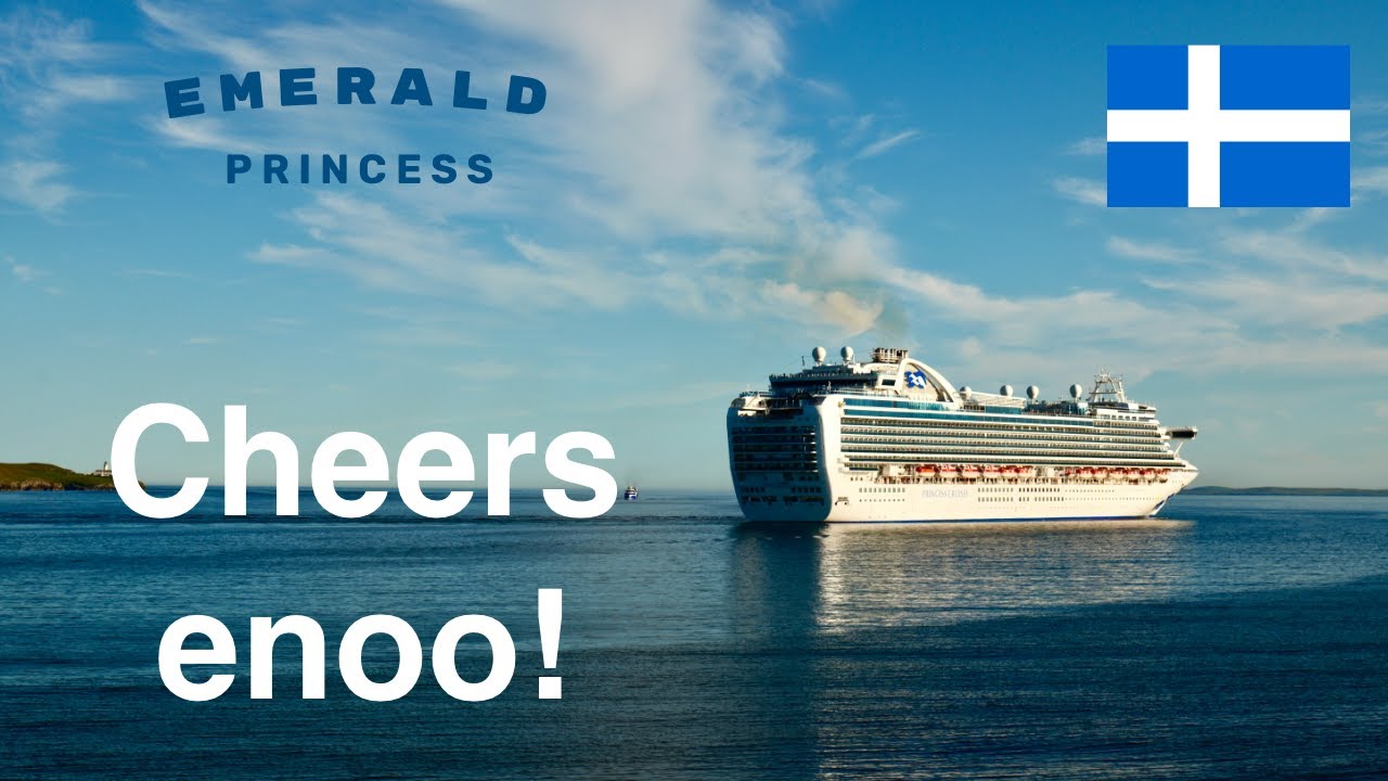 The Emerald Princess Cruise Ship departing Lerwick, Shetland