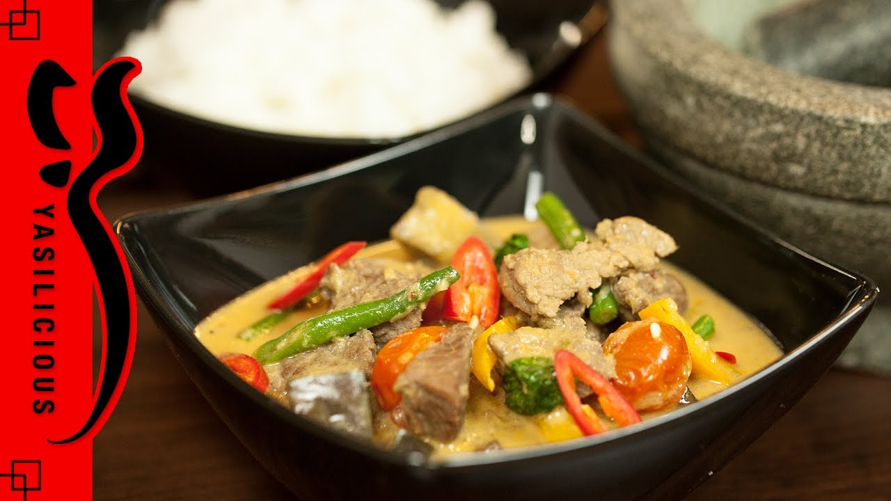 ROTES THAI CURRY mit Rindfleisch – asiatisches Rezept - thailändisch kochen