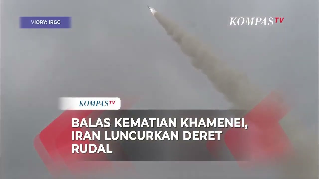 Detik Detik Iran Balas Kematian Khamenei! Rentetan Rudal Targetkan Pangkalan Militer AS Israel
