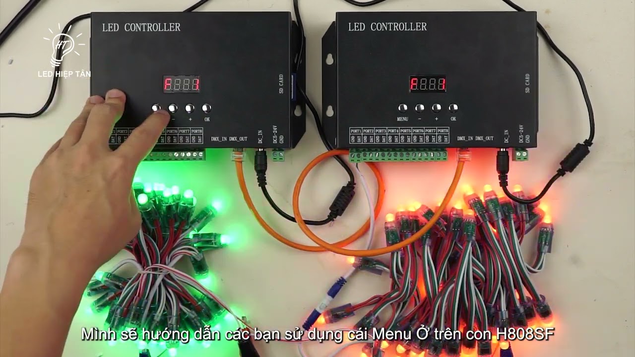 LED Hiệp Tân - sử dụng Mạch Huacan H808SF và kết hợp chạy đồng bộ nhiều H808SF với nhau
