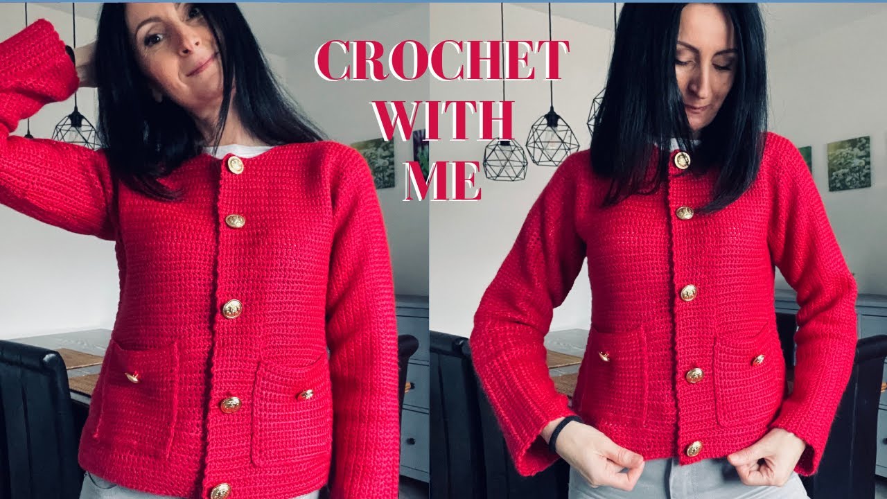 FREE Crochet Pattern ALERT Make a Stunning Cropped Jacket! #crochetjacket #moderncrochet