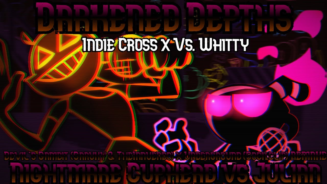FNF Mix - Darkened Depths | Devil's Gambit x Underground (REMAKE). Nightmare Cuphead vs Julian