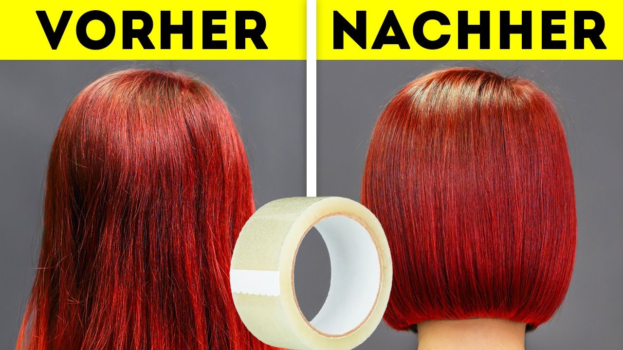 WIE MAN SICH ZUHAUSE DIE HAARE SCHNEIDET || BEAUTY-HACKS UND HAAR-TRICKS