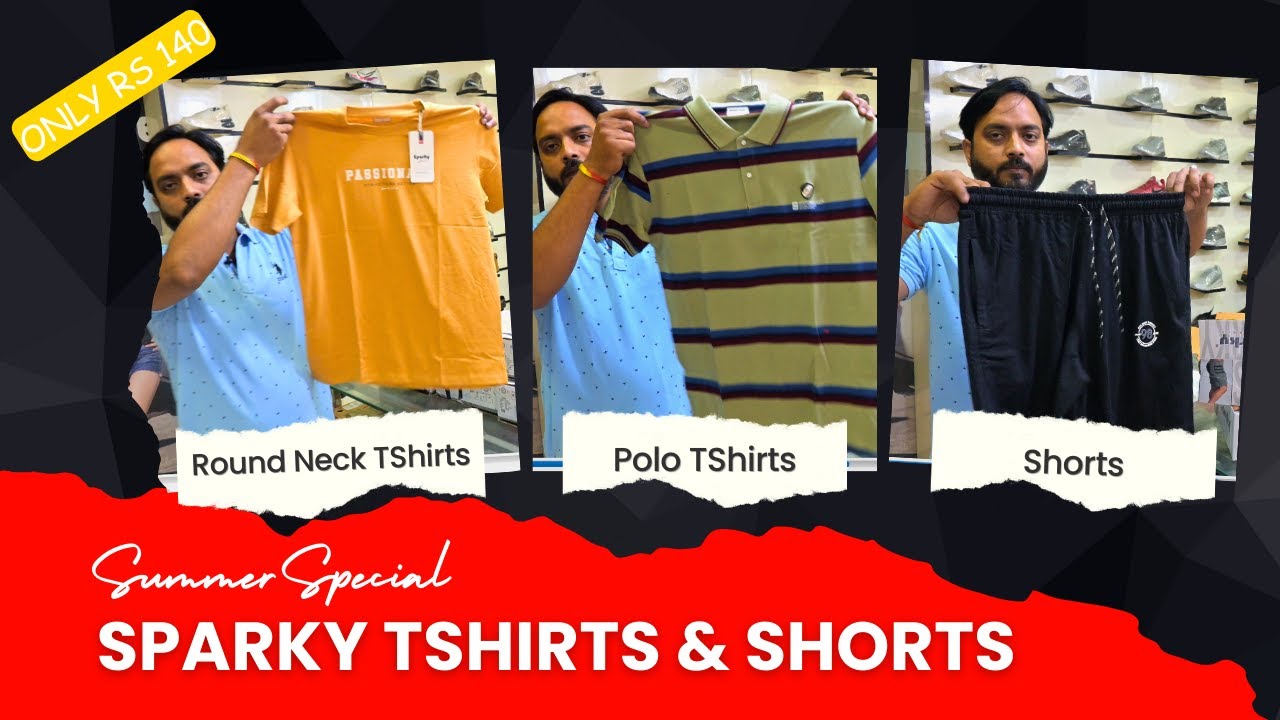 Unboxing Sparky T-Shirt and Shorts | Tshirt under 200 | Sparky Tshirts Haul | polo tshirt for men