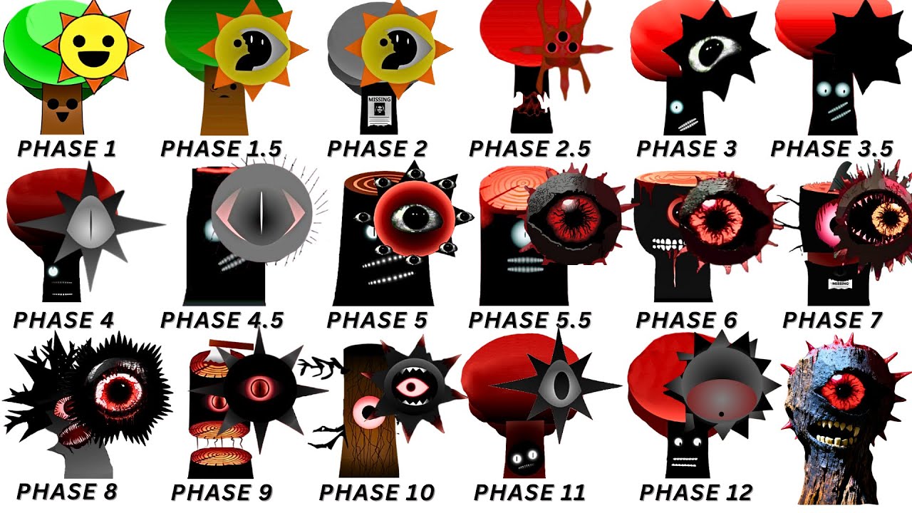 Every HORROR Phase of Mr Sun vs Mr Tree  in 9 Minutes Part 2