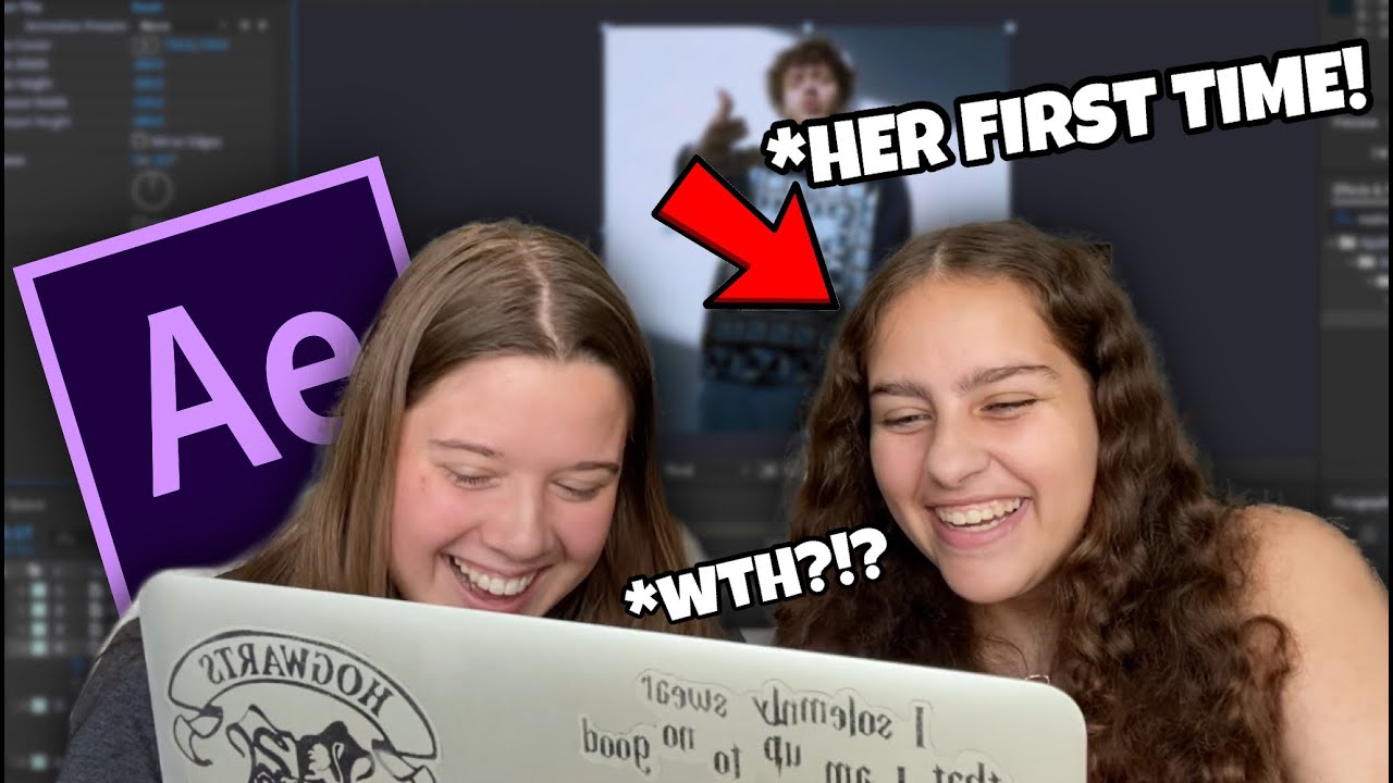 my best friend tries AFTER EFFECTS for the FIRST TIME!