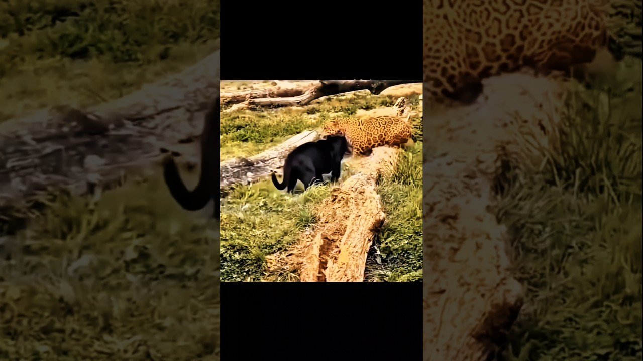leopard mess with wrong Guy 🤬 leopard vs black panther 🤯