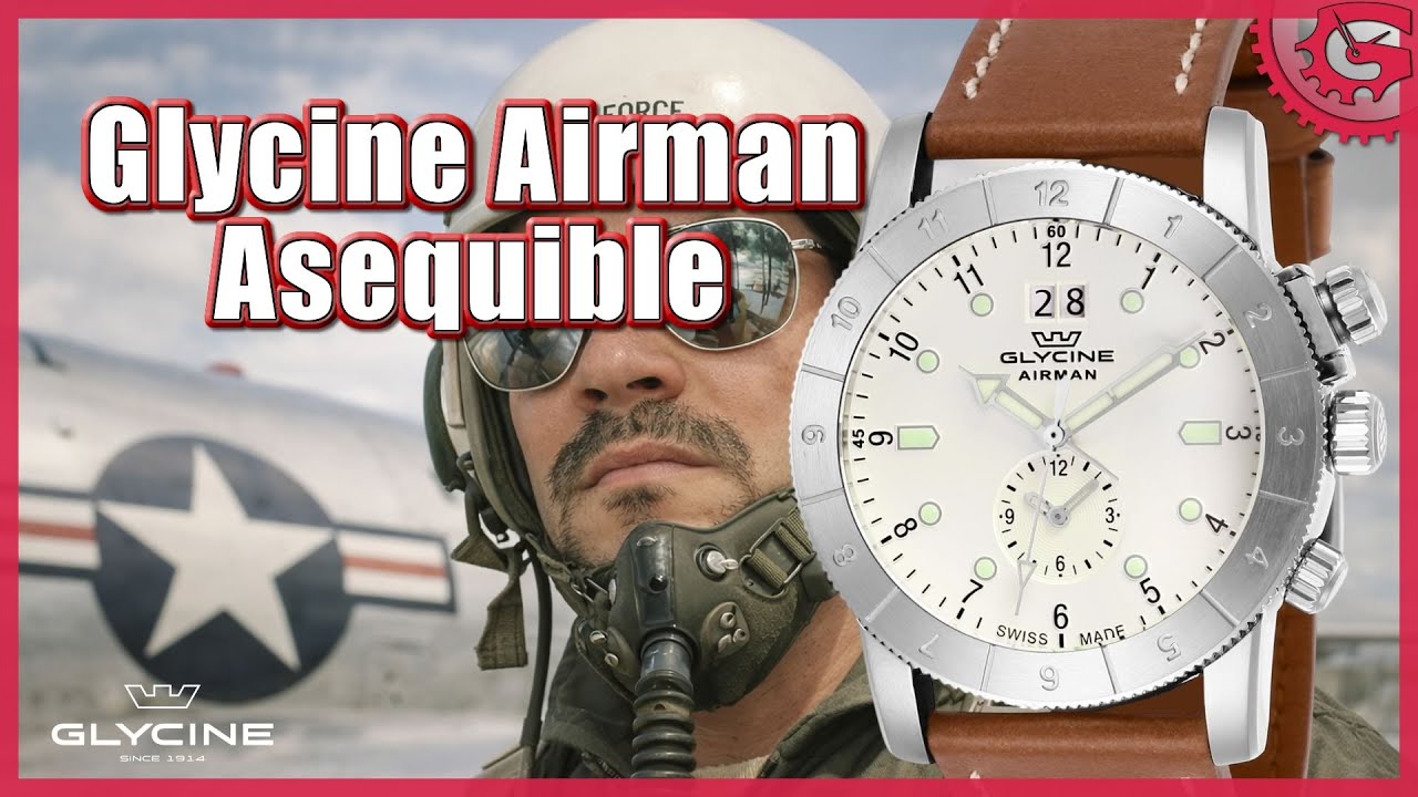 GLYCINE AIRMAN 42 DUAL TIME QUARTZ 