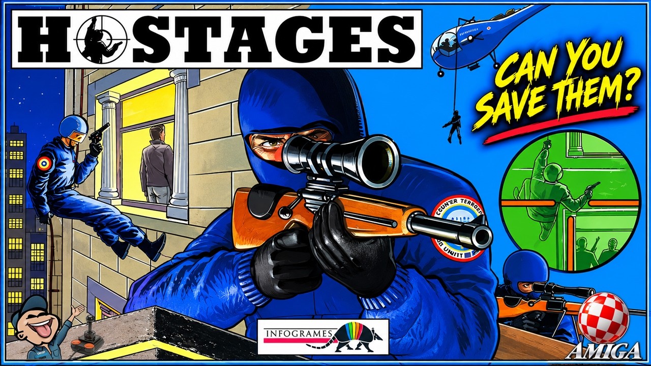 HOSTAGES – Commodore Amiga (1988) | Tactical Terrorist Rescue Mission