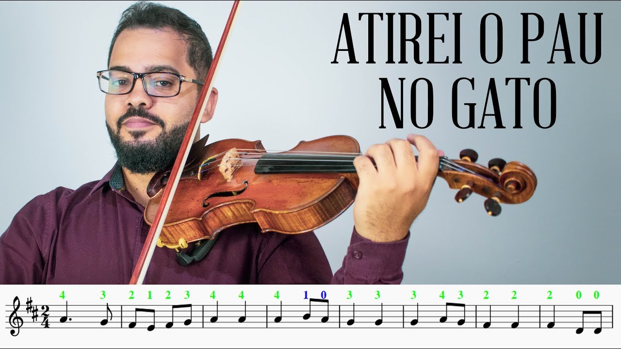 TUTORIAL | Como Tocar ATIREI O PAU NO GATO no Violino + Partitura
