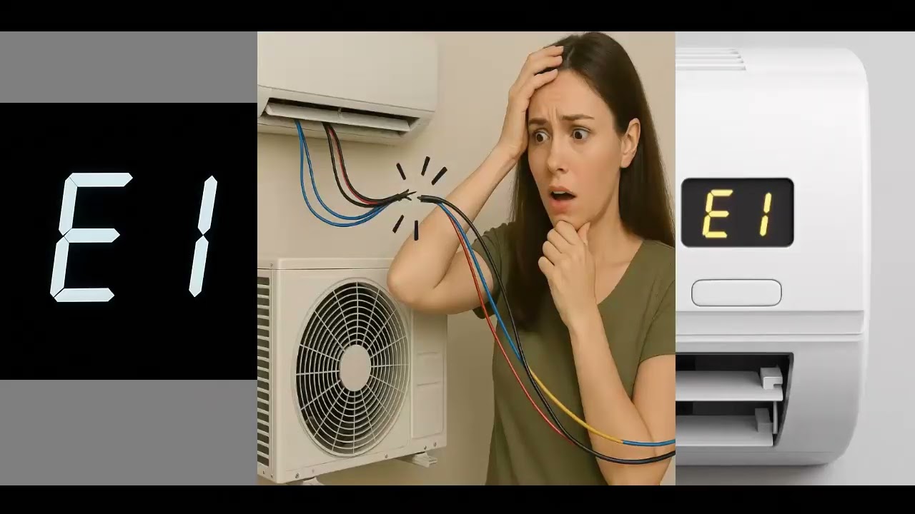 رمز الخطأ E1 في مكيف الهواء: المعنى والأسباب وطريقة حل المشاكل