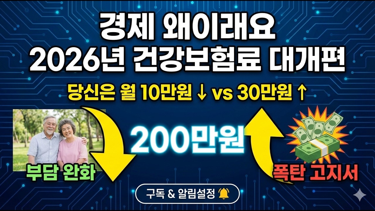 2026 건보료 대개편! 월 30만원 더 내기 싫다면 필독