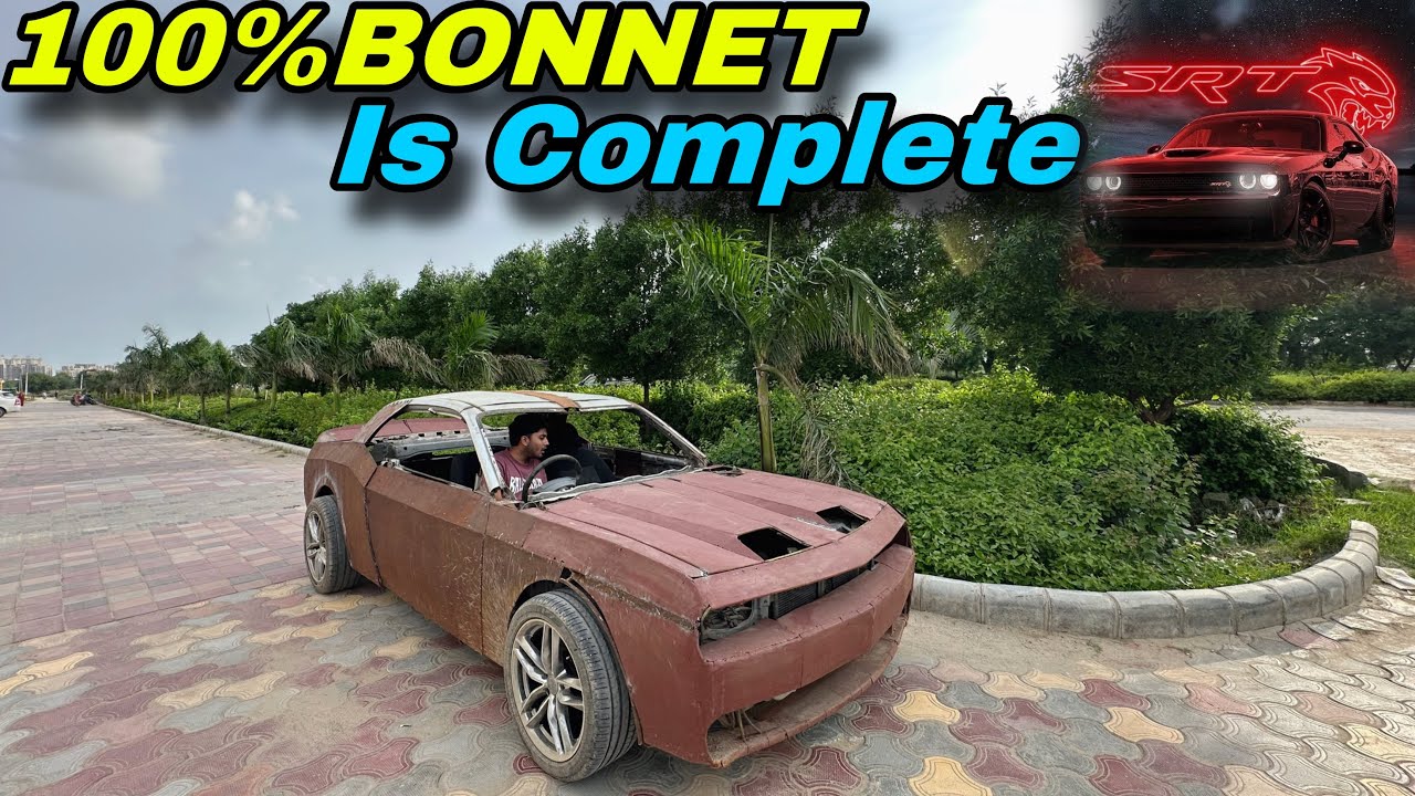 100%bonnet is complete our dodge challenger SRT//🏎️