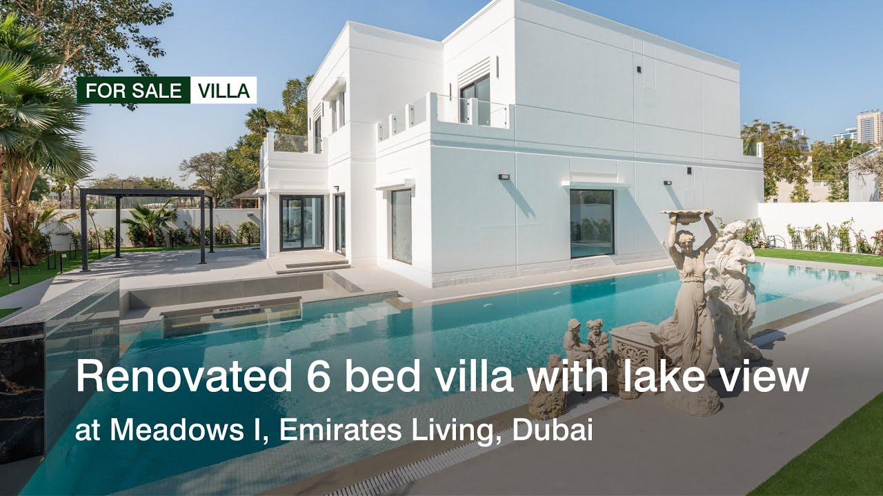 Renovated 6 bed villa with lake view at Meadows I, Emirates Living, Dubai | haus & haus