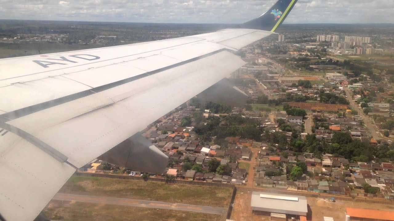 Aproximação e pouso em Porto Velho (SBPV) Azul 02-05-14 [HD]