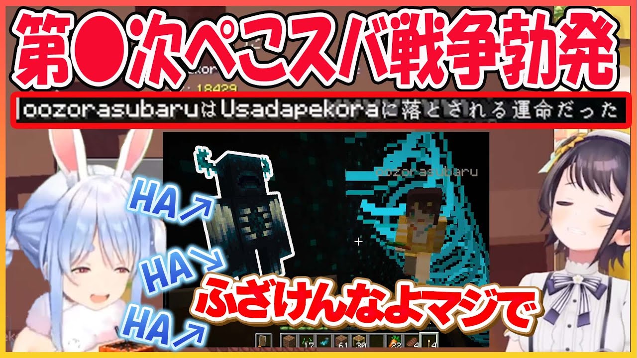 【ホロライブ切り抜き】ディ●ニーへ行ったらぺこらに落とされる運命だったスバルｗ　第●次ぺこスバ戦争勃発【兎田ぺこら/大空スバル/hololive】