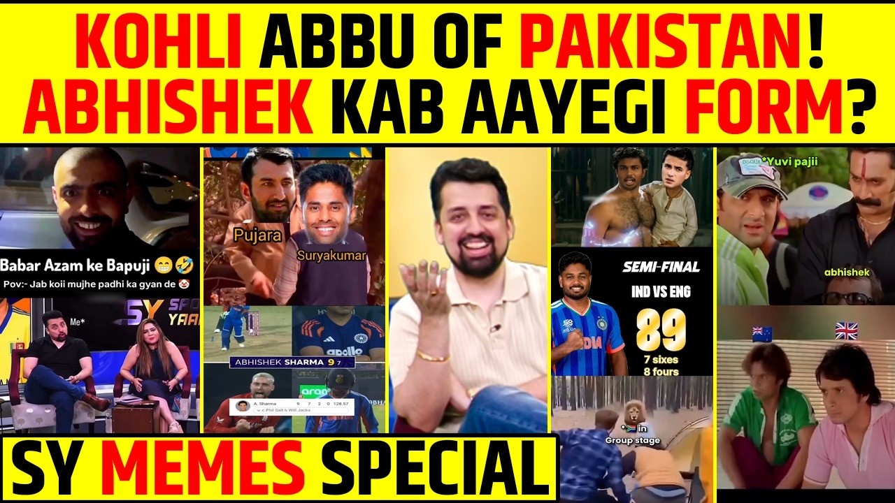KOHLI ABBU OF PAKISTAN! ABHISHEK KAB AAYEGI FORM? | SY MEMES SPECIAL😂 | #t20worldcup2026 #memereact