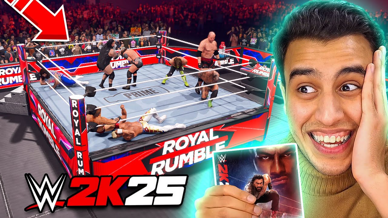 مباراة الرويال رامبل 30 مصارع كاملة فى لعبة WWE2K25 🔥😨